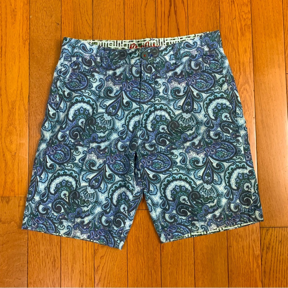 Robert Graham Men’s Blue “Baracoa” Paisley Shorts Size 32